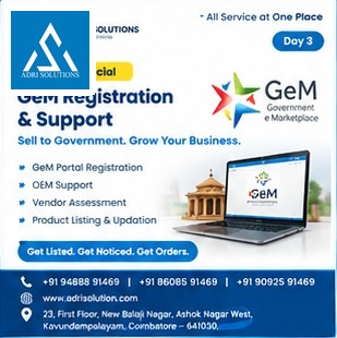 GeM Services — Government e Marketplace seller registration and vendor support
