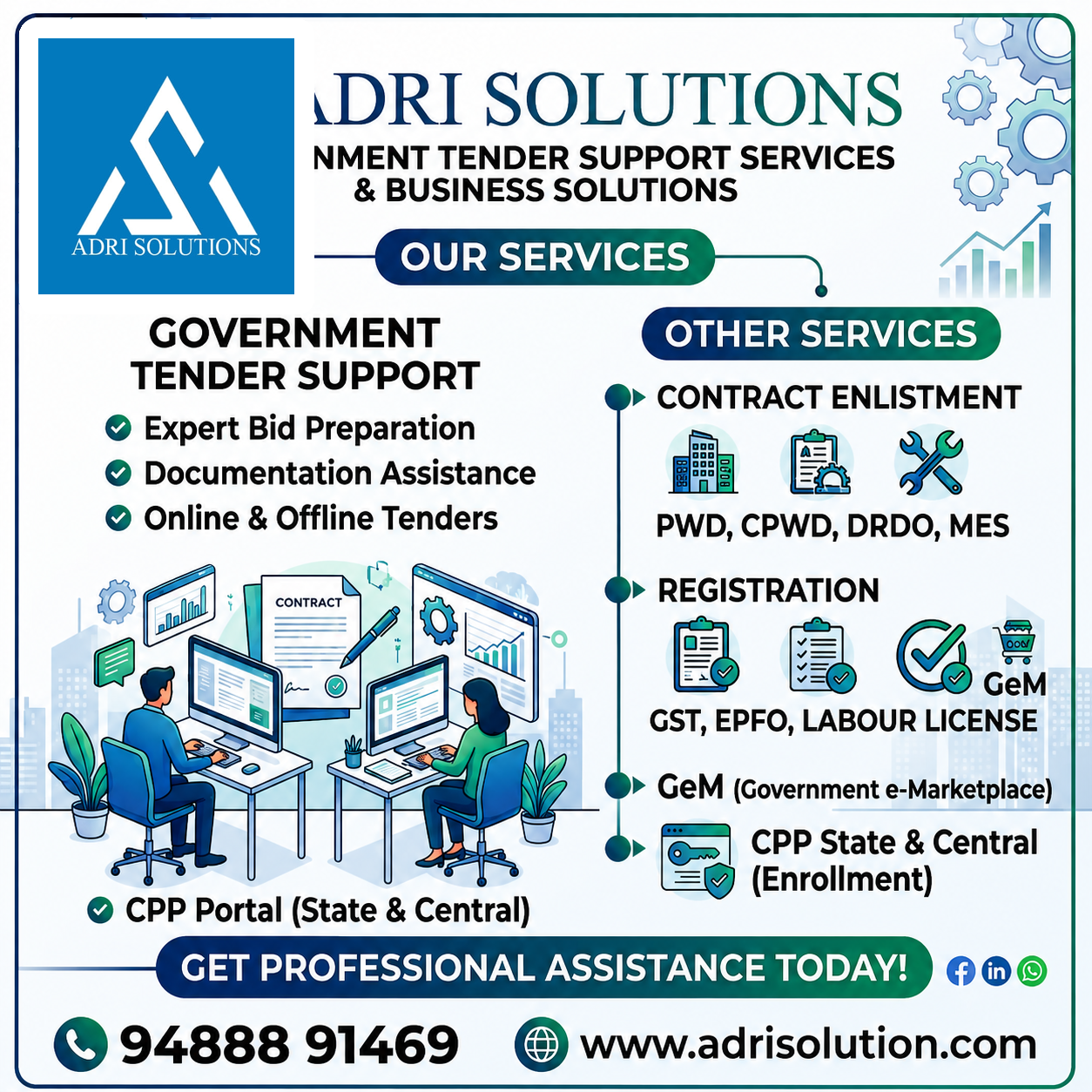 Adri Solution government tender and business services overview
